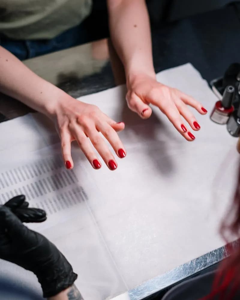 Professional nail care service in salon